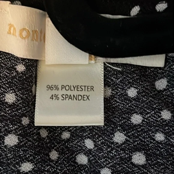 Monteau Los Angeles Black and White Polka Dot Women's Top - Picture 3 of 10
